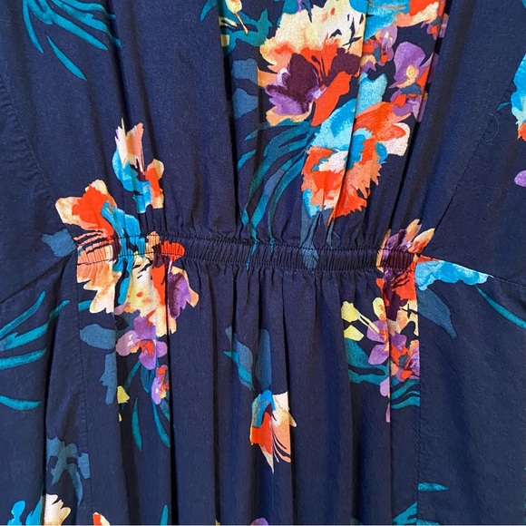 Torrid Floral Short Sleeve Blouse, sz 0 - Picture 6 of 6